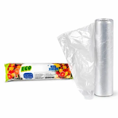 Rola de Pungi Alimentare 3kg, 300buc, Transparente 28x37cm Engros