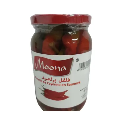 Ardei iuți în saramură Cayenne Pepper Moona, 150g