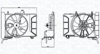 Ventilator radiator (cu carcasa) potrivit TOYOTA YARIS 1.0 12.10-06.20