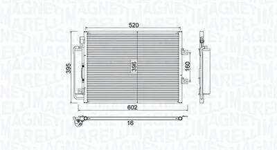 Radiator AC condensator cu uscator potrivit RENAULT TWINGO II 1.2 1.5D 1.6 03.07