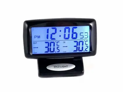 Ceas cu alarma si termometru de interior-exterior