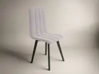 Scaun Karma Tapitat Gri Deschis Negru