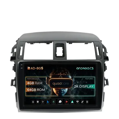 Navigatie 2K Toyota Corolla (2007-2013), Android, S-Quadcore 4GB RAM + 64GB ROM, 9.5 Inch - AD-BGS90042K+AD-BGRKIT067