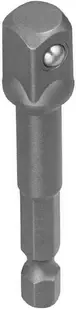 Adaptor de trecere pentru biți hexagonali Wolfcraft - Pătrat 1/4'' x 3/8'', 65 mm