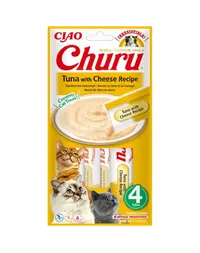 INABA Churu Tuna with cheese 4x14g ton si branza pentru pisici