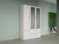 Dulap dormitor Alb 3U cu oglinda - Acapulco