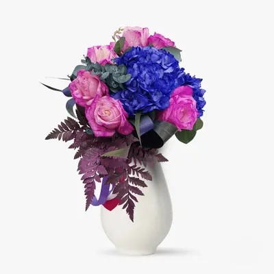 Buchet in nuante reci, colorat prin hidratare