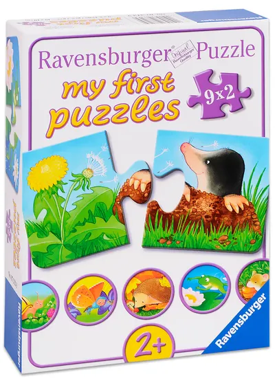 Puzzle Ravensburger din 9 x 2 piese - Animale in gradina
