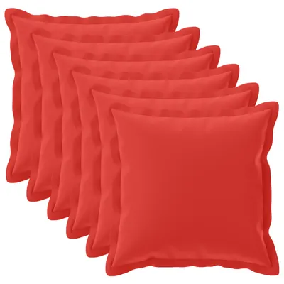 vidaXL Husă pentru pernă 6 buc. HOUTEN Roșu 80 x 80 cm Poliester