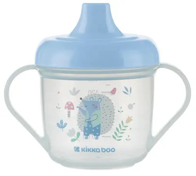 Cană cu cioc tare KikkaBoo - Forest Party, Blue, 150 ml