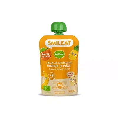 Piure Bio din migdale, mango si ananas +9 luni, 100 g – Smileat