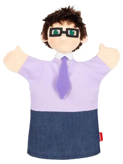 Păpușă de teatru Moravska ustredna Brno - Profesor, 29 cm