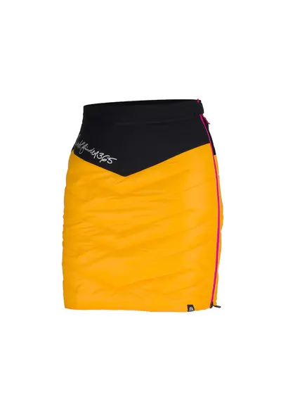 Women's insulating ski-touring skirt Primaloft® PODKOVA - Negru/Galben