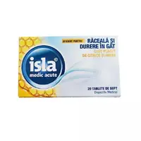 Isla Medic Acute cu gust de citrice si miere, 20 tablete de supt