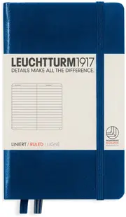 Agenda de buzunar Leuchtturm1917 - A6, pagini liniate, Navy