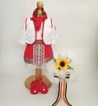 Set Botez Traditional a, Costum Traditional Muna 15 - 2 piese costumas si lumanare