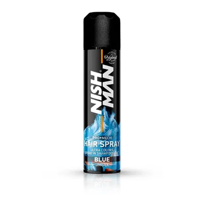 Spray de par colorat - NISH MAN - 150 ml - Albastru