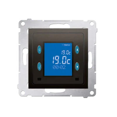 Termostat digital cu afisaj electronic si senzor interior (modul); 16 (2) A, 230V ~; bronz mat metalizat