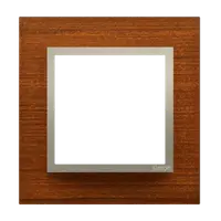 Rama simpla de lemn IP20/IP44(a se folosi cu DUN1 pentru IP44), nuc auriu