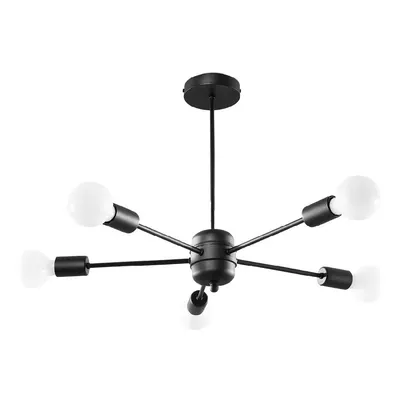 Plafonieră neagră 66x66 cm Benedett – Sollux