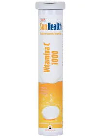 Vitamina C 1000mg Sun Health, 20 comprimate efervescente, Sun Wave Pharma