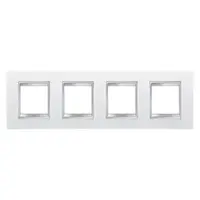 Placa ornament CProiector HORUS LUX international - IN TECHNOPOLYMER LEATHER FINISHING - 2+2+2+2 modul HORIZONTAL - WHITE - CProiector HORUS