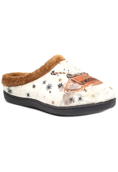 Papuci casa dama CHOCOLATE R12281 multicolor