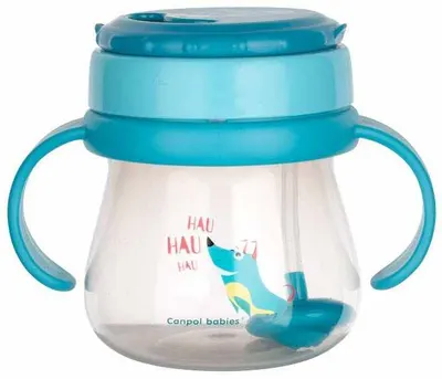 Cana cu pai de silicon Canpol - 250 ml