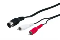 Cablu DIN 5 pini la 2 x RCA T-T 1.5m, Goobay G50014