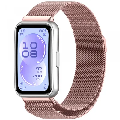 Curea Techsuit W009 pentru Huawei Band 11 / 11 Pro, Roz