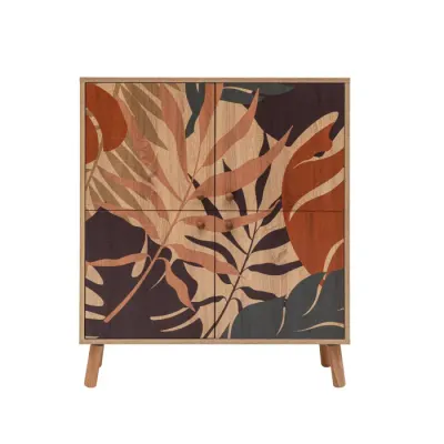 Comoda MULTILUX PALM, multicolor, 95x36x111 cm