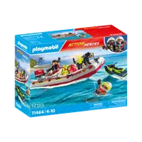 Playmobil-Barca de Salvare cu Scuter Acvatic