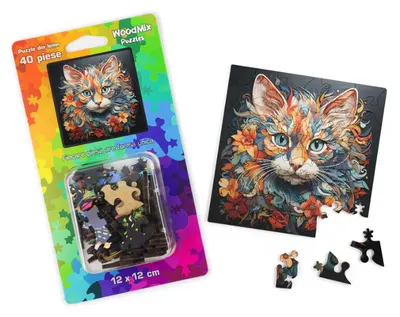 Puzzle mic din lemn - Pisici - Chantilly-Tiffany 2