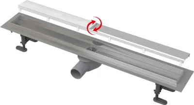Set rigola de dus cu capac faiantabil, AlcaPlast, APZ13-DOUBLE9 FIT AND GO (Tip: Set rigola de dus cu capac faiantabil, AlcaPlast, APZ13-DOUBLE9 FIT AND GO (Lungime Rigola: 550MM))