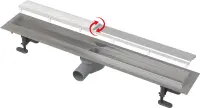 Set rigola de dus cu capac faiantabil, AlcaPlast, APZ13-DOUBLE9 FIT AND GO (Tip: Set rigola de dus cu capac faiantabil, AlcaPlast, APZ13-DOUBLE9 FIT AND GO (Lungime Rigola: 550MM))