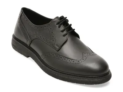 Pantofi eleganti OTTER negri, PLT2, din piele naturala