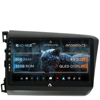 Navigatie Honda Civic (2012-2015), Android, E-Octacore 2GB RAM + 32GB ROM, 9 Inch - AD-BGE9002+AD-BGRKIT007