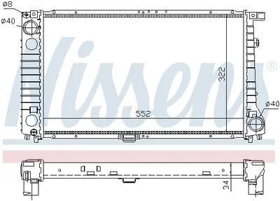 Radiator racire motor potrivit BMW Seria 5 (E34), 7 (E32), Z1 2.5 3.0 3.4