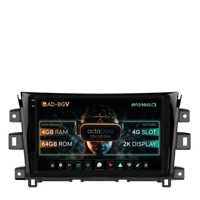 Navigatie Nissan Navara (2015+), Android, V-Octacore 4GB RAM + 64GB ROM, 10.36 Inch - AD-BGV10004+AD-BGRKIT163