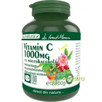 Vitamina C 1000mg cu Macese si Acerola (Aroma de Lamaie) 100cpr