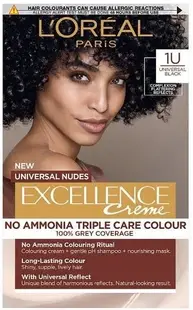 L'Oréal Excellence Vopsea fără amoniac, 1U Universal Black