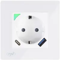 Priza inteligenta PNI SmartHome WP202 WiFi, montaj ingropat, control prin internet, aplicatie dedicata Tuya Smart, compatibila Amazon Alexa PNI-WP202