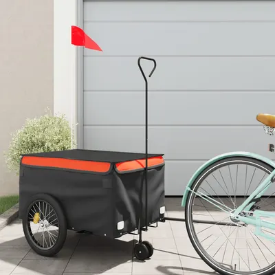 Gossi remorca pentru biciclete negru/portocaliu, 30 kg, fier