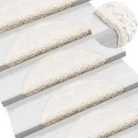 Gossi covorase de scara, 10 buc.,alb, 56x17x3 cm