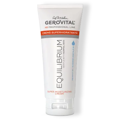 Cremă Superhidratantă Pentru Față și Decolteu Cu Aquaxyl și Glicerină, Gerovital H3 Equilibrium, 200 Ml
