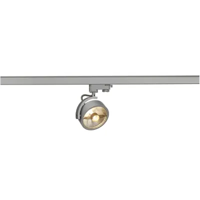 Iluminat decorativ pe sina, Kalu TRACK Senile GU10, pata gri pentru 240V track 3 faze, QPAR111, gri-argintiu, max. 75 W, inclusiv. adaptor 3 faze