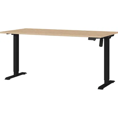 Birou reglabil cu blat cu aspect de lemn de stejar cu înălțime ajustabilă electric 80x160 cm Boras – Germania
