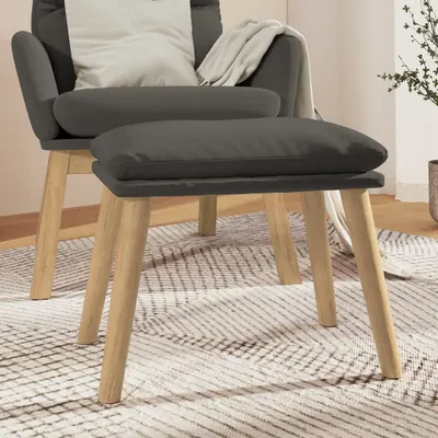 vidaXL Taburet, gri închis, 45x29,5x35 cm, catifea