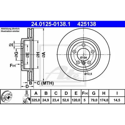 Disc frana ATE 24.0125-0138.1