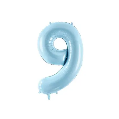 Balon folie cifra 9 bleu 86 cm